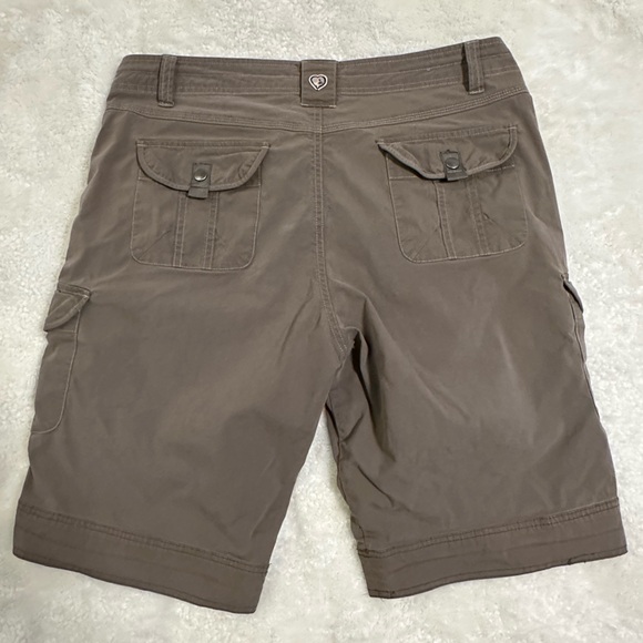 Kuhl Shorts Womens 12 Cargo Olive Green Vintage Patinadye Hiking Outdoor Casual - Picture 7 of 9